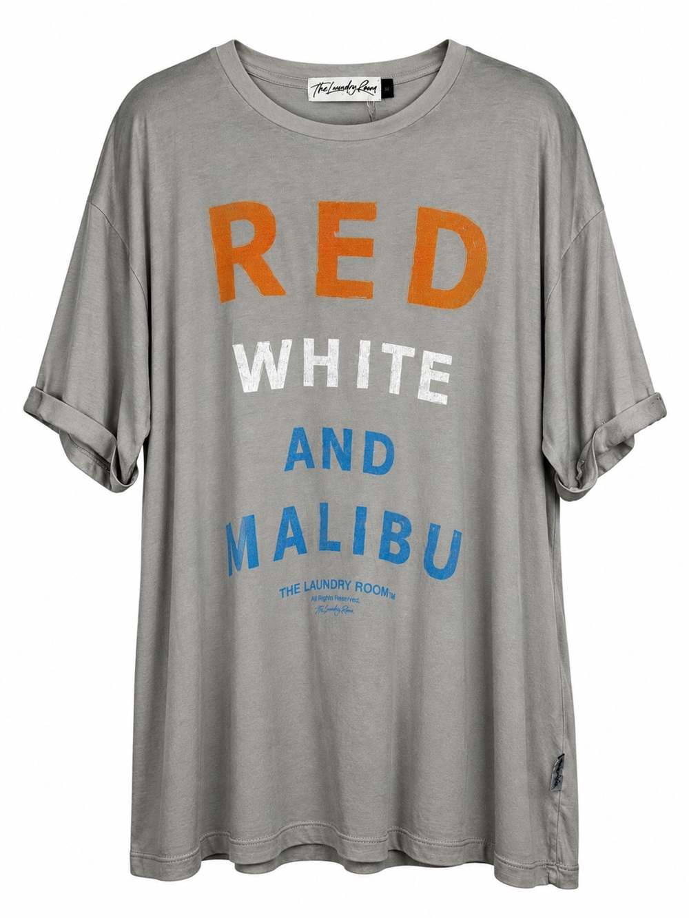 The Laundry Room Red White And Malibu Graphic Oversized T-Shirt NWT Medium